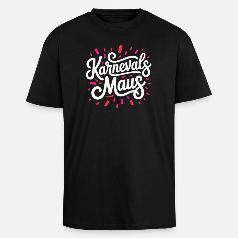 Karnevalsmaus Karneval Köln Kölner Karnevals Maus - Oversized Heavyweight Unisex T-Shirt - Schwarz