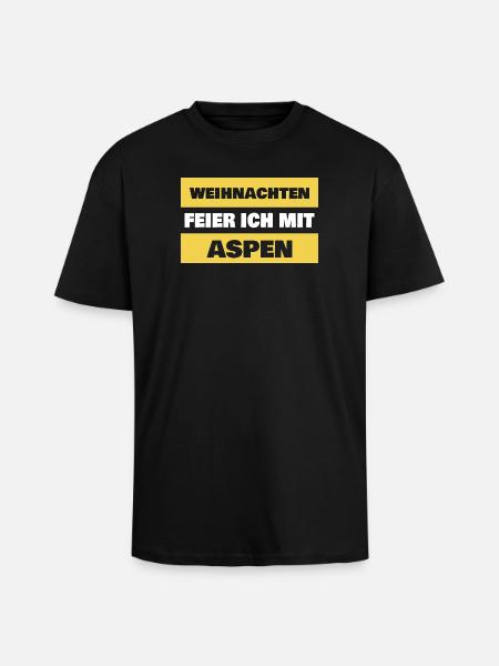 Gift for Aspen - Unisex Oversized Heavyweight T-shirt - black