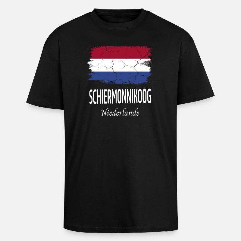Schiermonnikoog - Oversized Heavyweight Unisex T-Shirt - Schwarz