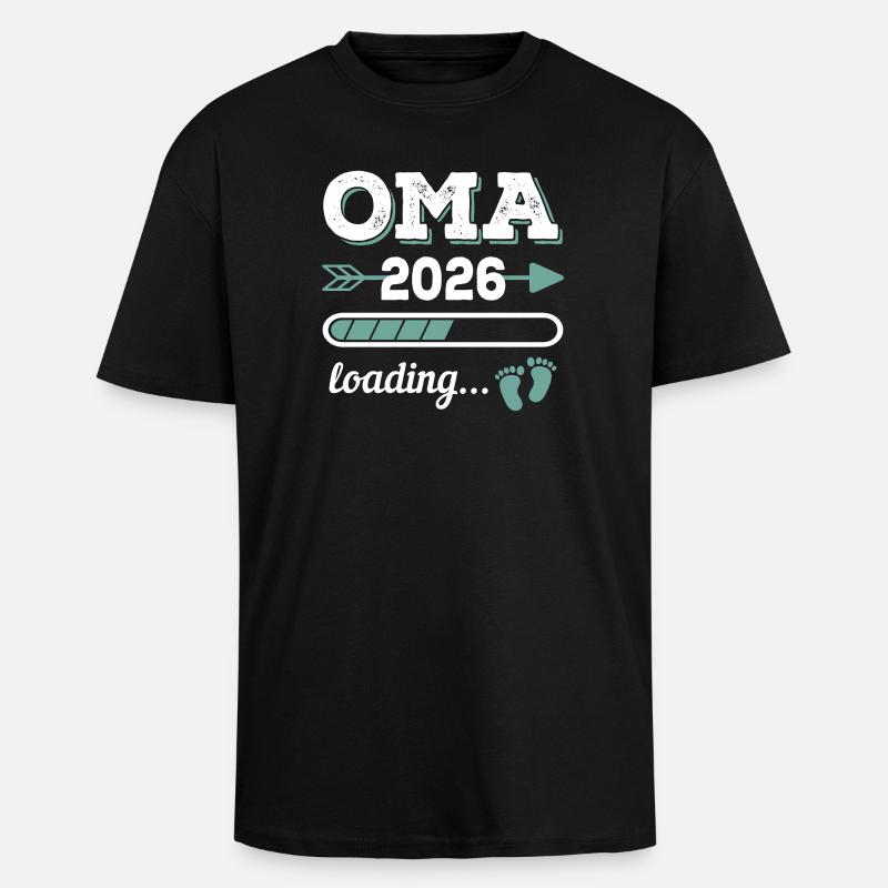 Oma 2026 Loading Werdende Großmutter Geschenkidee - Oversized Heavyweight Unisex T-Shirt - Schwarz