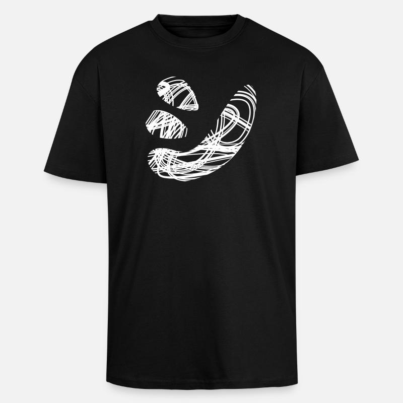 Japanese text 'シ' (shi) pattern - Unisex Oversized Heavyweight T-shirt - black