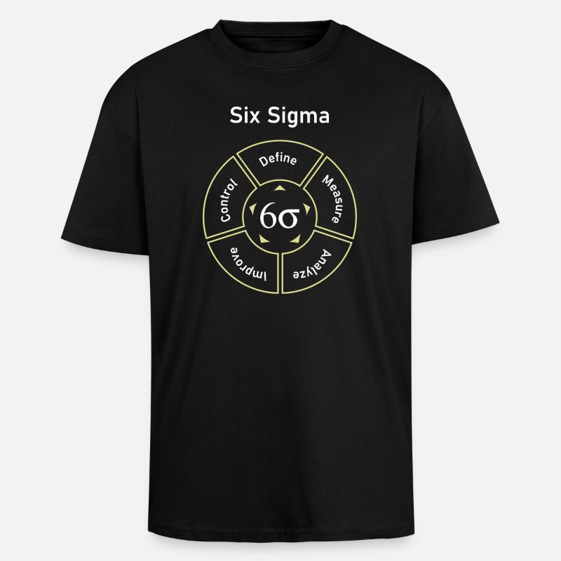 Six Sigma-proces definerer mål - Unisex oversized heavyweight t-shirt - sort