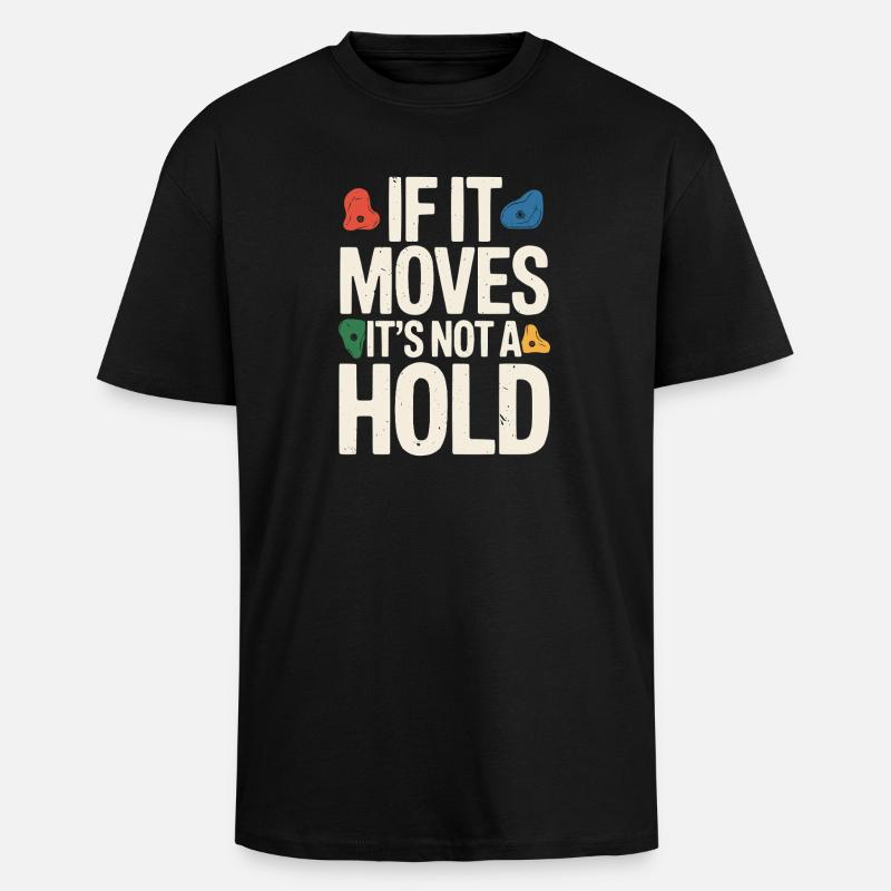 Klettern Bergsteigen Karabiner Bouldern - Oversized Heavyweight Unisex T-Shirt - Schwarz