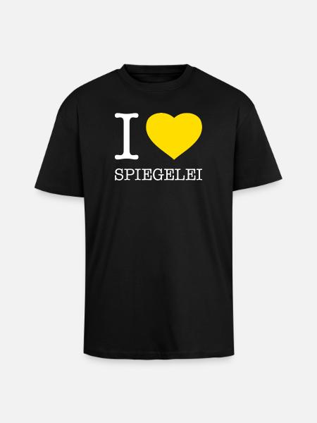 I love Spiegelei - Oversized Heavyweight Unisex T-Shirt - Schwarz