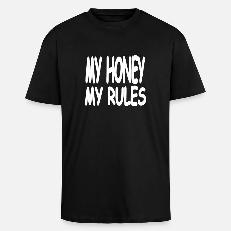 Honig - Oversized Heavyweight Unisex T-Shirt - Schwarz