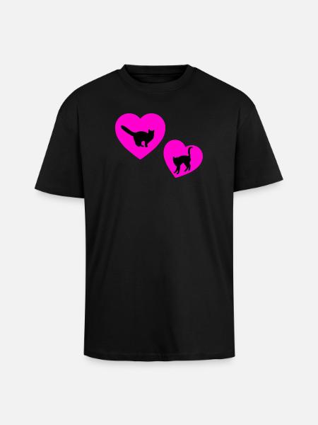 félin - T-shirt unisexe oversize épais - noir