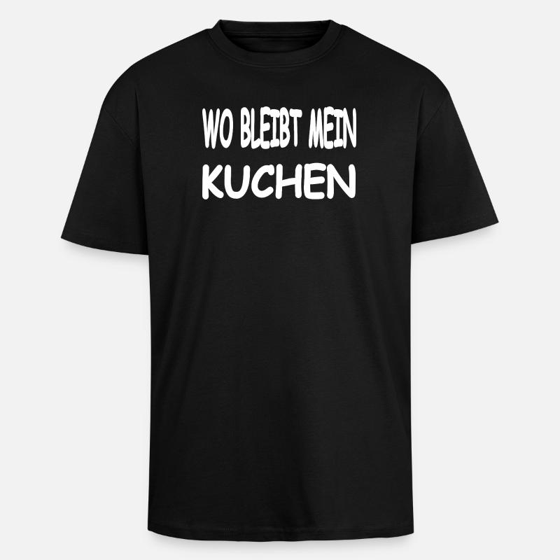 Kuchen - Oversized Heavyweight Unisex T-Shirt - Schwarz