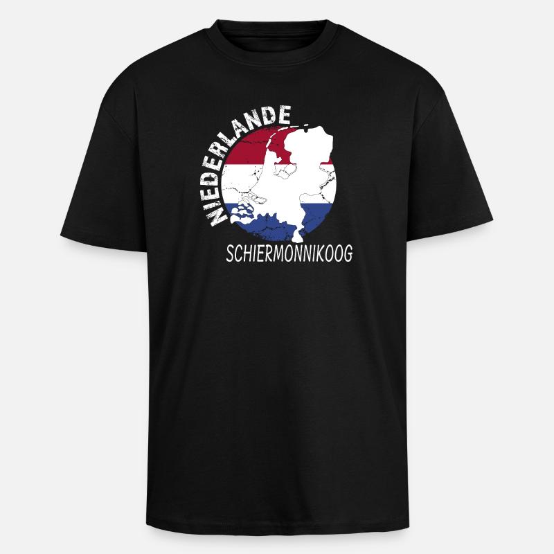 Schiermonnikoog - Oversized Heavyweight Unisex T-Shirt - Schwarz