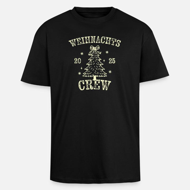Weihnachtscrew 2025 - Oversized Heavyweight Unisex T-Shirt - Schwarz