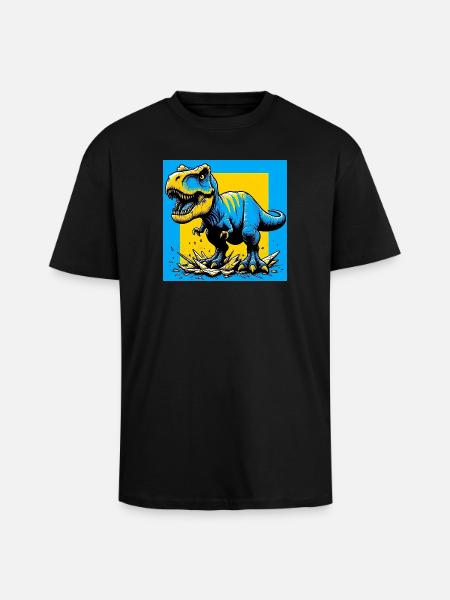 dinosaure - T-shirt unisexe oversize épais - noir