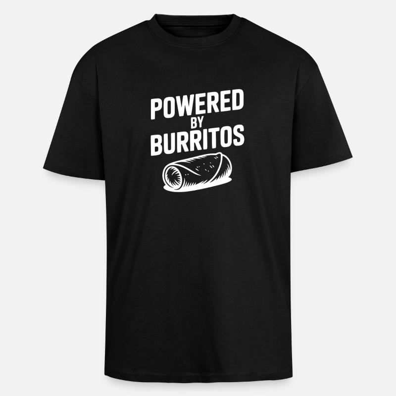 Propulsé par Burritos - T-shirt unisexe oversize épais - noir