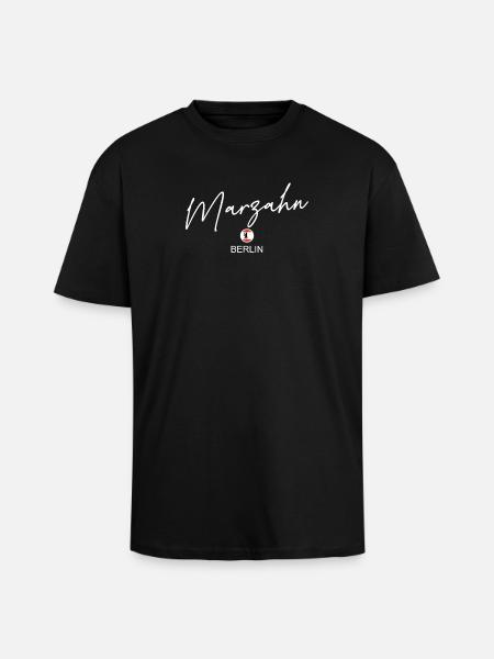 Marzahn - Berlin Flag - Berlin Bear - Berlineri - Unisex Oversized Heavyweight T-shirt - black