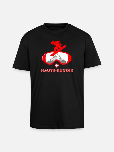 Design Haute Savoie - Unisex Oversized Heavyweight T-shirt - black