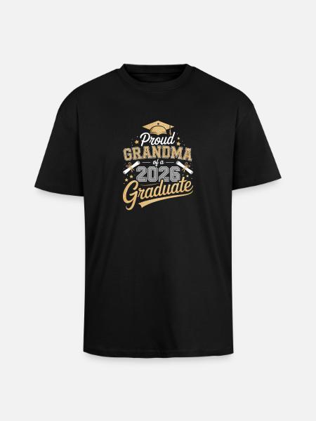 Stolze Oma 2026 Grad - Oversized Heavyweight Unisex T-Shirt - Schwarz