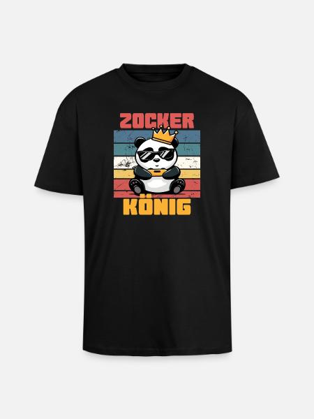 Zocker König Krone gaming - Oversized Heavyweight Unisex T-Shirt - Schwarz