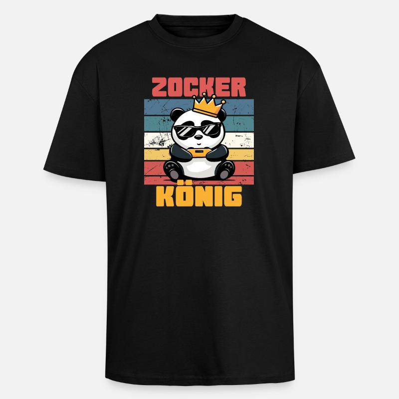 Jeu de Jeux King Crown - T-shirt unisexe oversize épais - noir