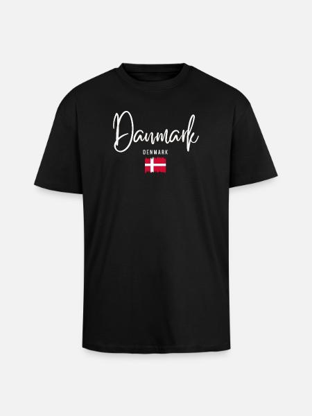 Danish roots, I love Denmark - Unisex Oversized Heavyweight T-shirt - black