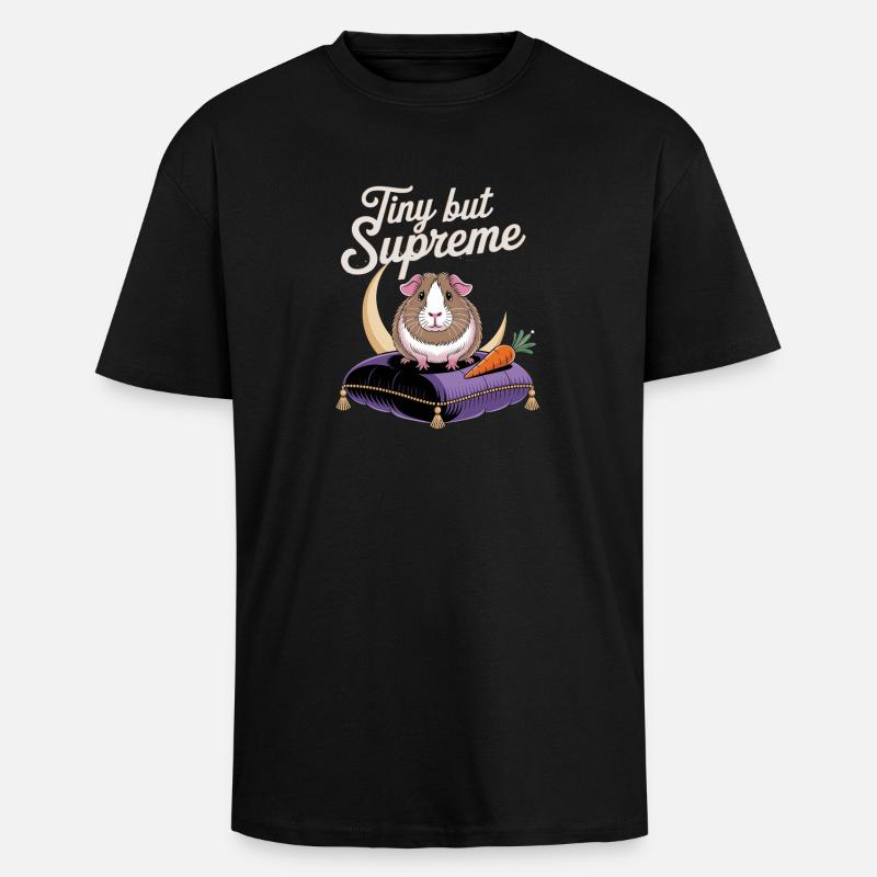 Minuscule mais cochon d’Inde - T-shirt unisexe oversize épais - noir