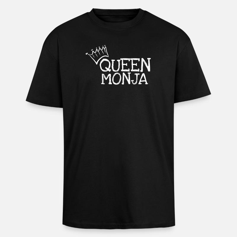 Vorname Monja - Oversized Heavyweight Unisex T-Shirt - Schwarz
