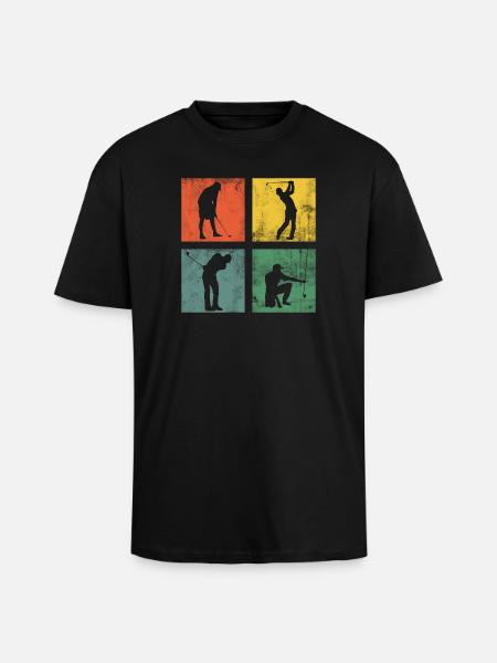 Golfer Golfer Golf Golf Gift - Unisex Oversized Heavyweight T-shirt - black