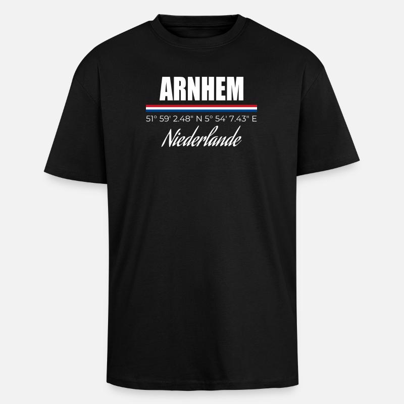 Arnhem - Oversized Heavyweight Unisex T-Shirt - Schwarz