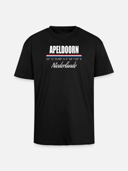 Apeldoorn - Oversized Heavyweight Unisex T-Shirt - Schwarz