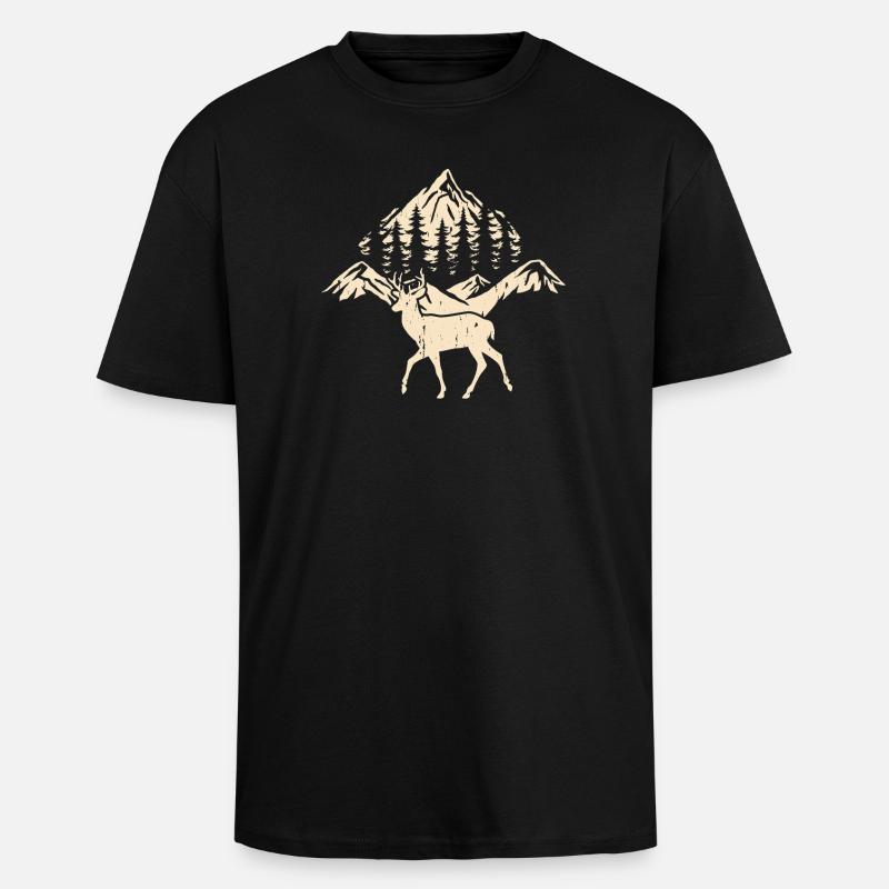 Wandern Wanderer Bergsteiger Geschenk - Oversized Heavyweight Unisex T-Shirt - Schwarz