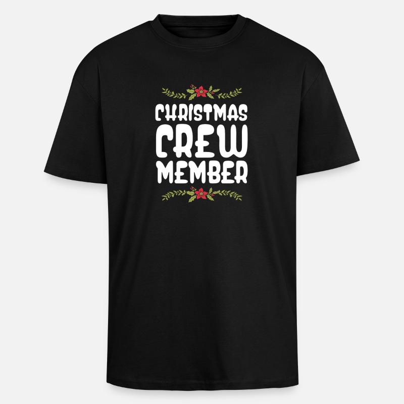 Noël de l’équipage de Weihnachten - T-shirt unisexe oversize épais - noir