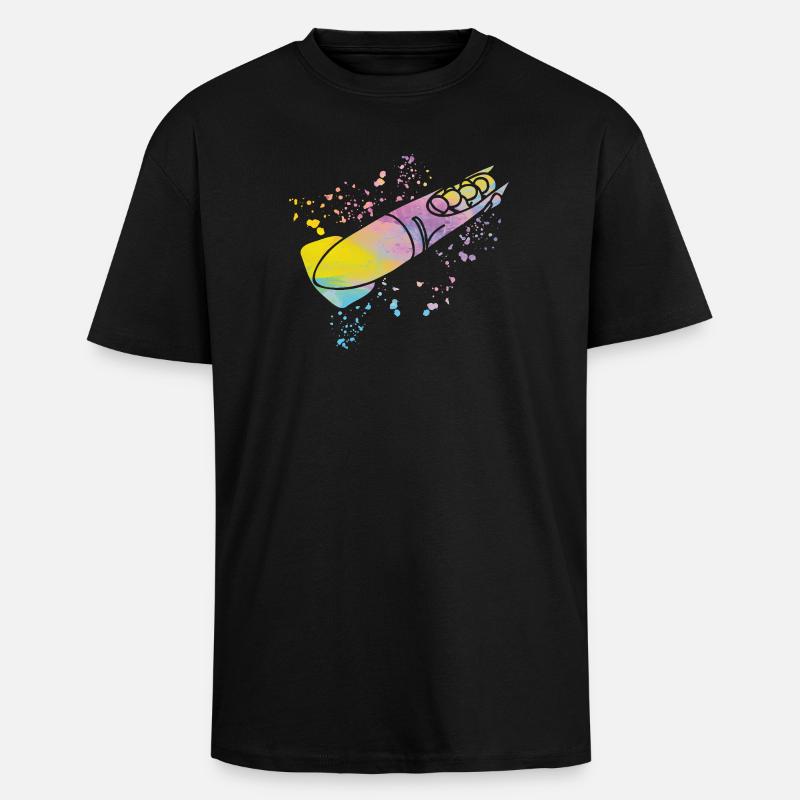 Bob Team Anschieber Bob - Oversized Heavyweight Unisex T-Shirt - Schwarz