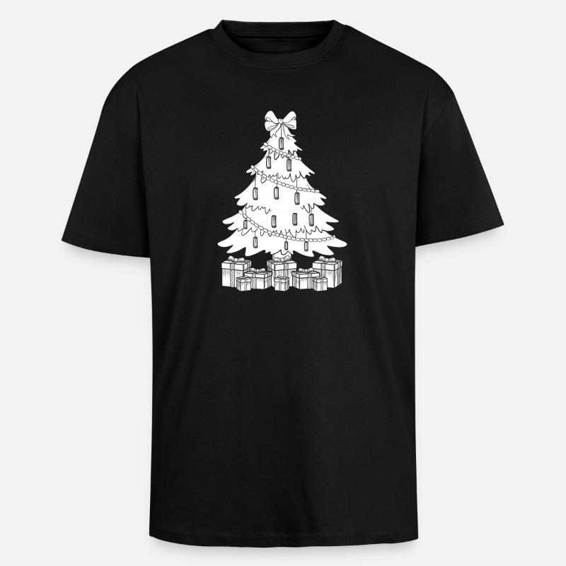 Harmonica Musican Christmas Tree Harmonica - Unisex Oversized Heavyweight T-shirt - black