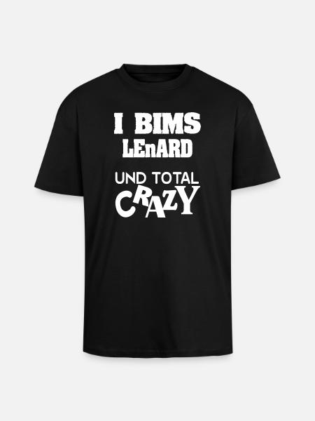 First name Lenard - Unisex Oversized Heavyweight T-shirt - black