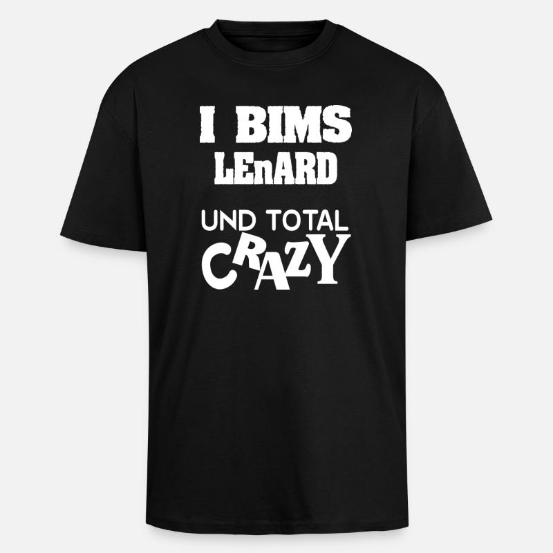 First name Lenard - Unisex Oversized Heavyweight T-shirt - black