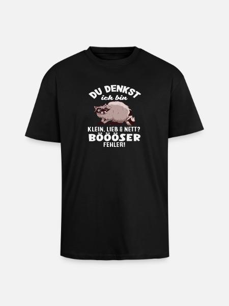 Bad mistake Little raccoon - Unisex Oversized Heavyweight T-shirt - black