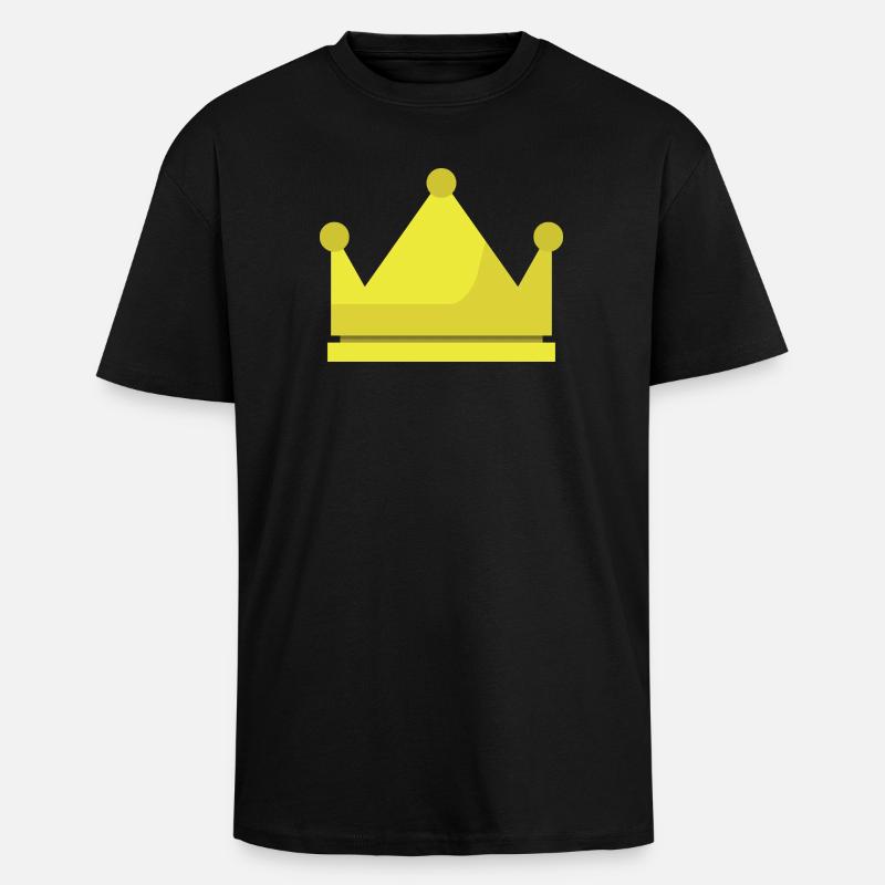 Krone - Oversized Heavyweight Unisex T-Shirt - Schwarz