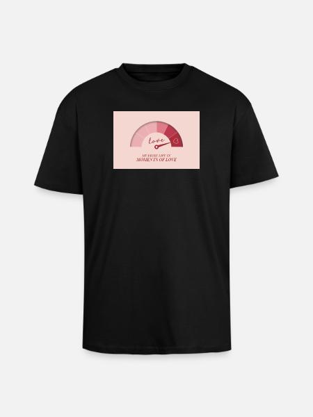 Mål livet i øjeblikke af kærlighed - Unisex oversized heavyweight t-shirt - sort