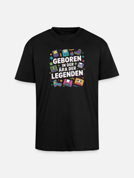 Retro Ära der Legenden - Oversized Heavyweight Unisex T-Shirt - Schwarz