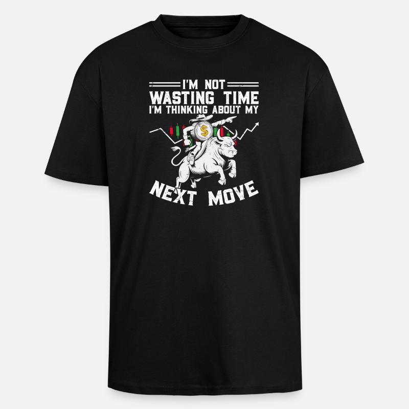 Trading Boursier Crypto Trader Boursier - T-shirt unisexe oversize épais - noir