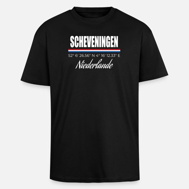 Scheveningen - Unisex Oversized Heavyweight T-shirt - black