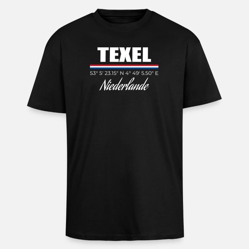 Texel - Oversized Heavyweight Unisex T-Shirt - Schwarz