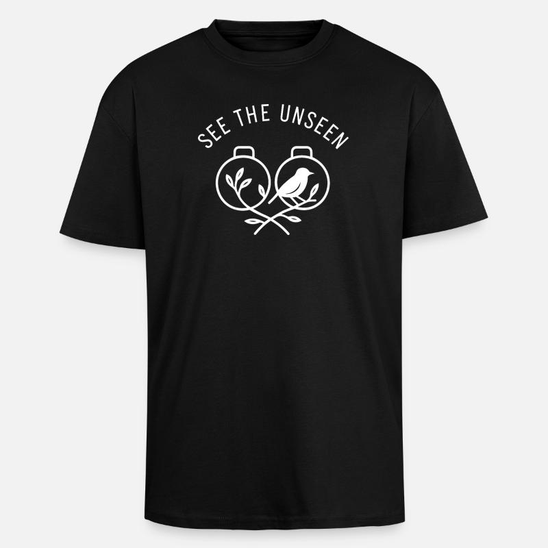 Sieh das Unsichtbare - Oversized Heavyweight Unisex T-Shirt - Schwarz