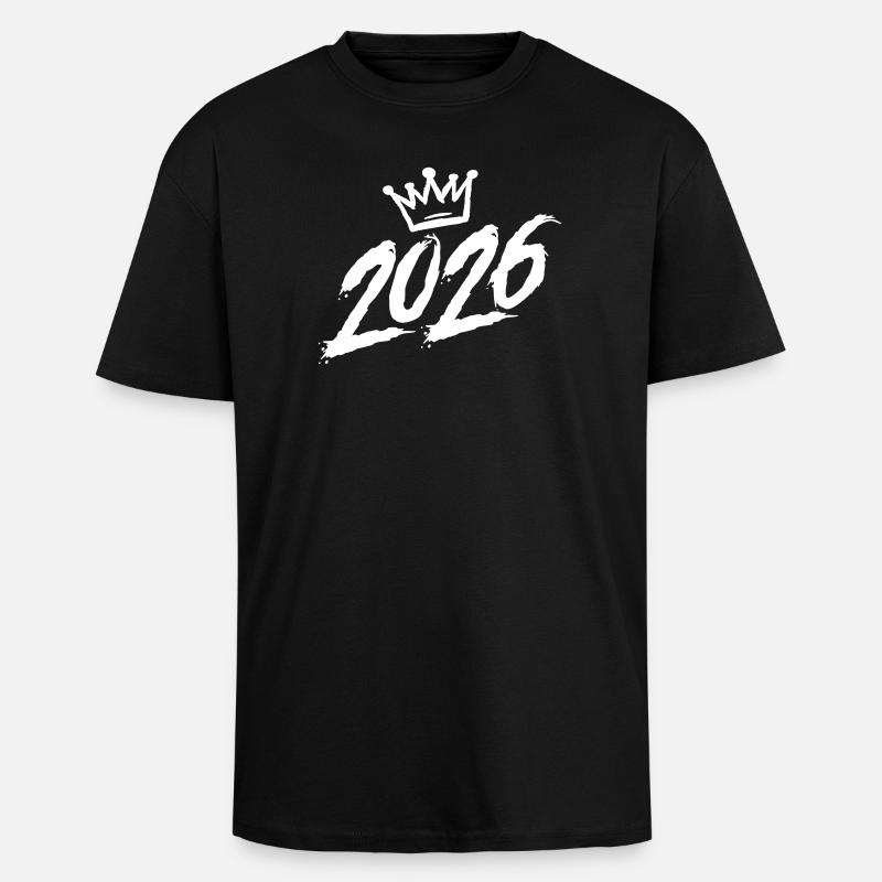 2026 Krone - Oversized Heavyweight Unisex T-Shirt - Schwarz