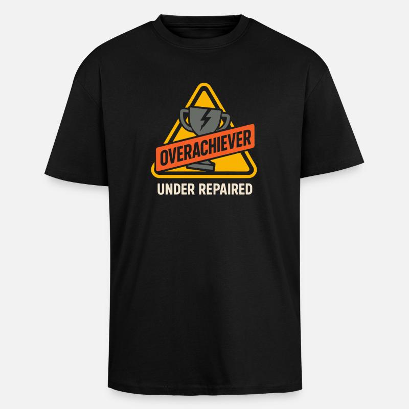 Hochbegabter Burnout-absolvent Mit Akademischem - Oversized Heavyweight Unisex T-Shirt - Schwarz