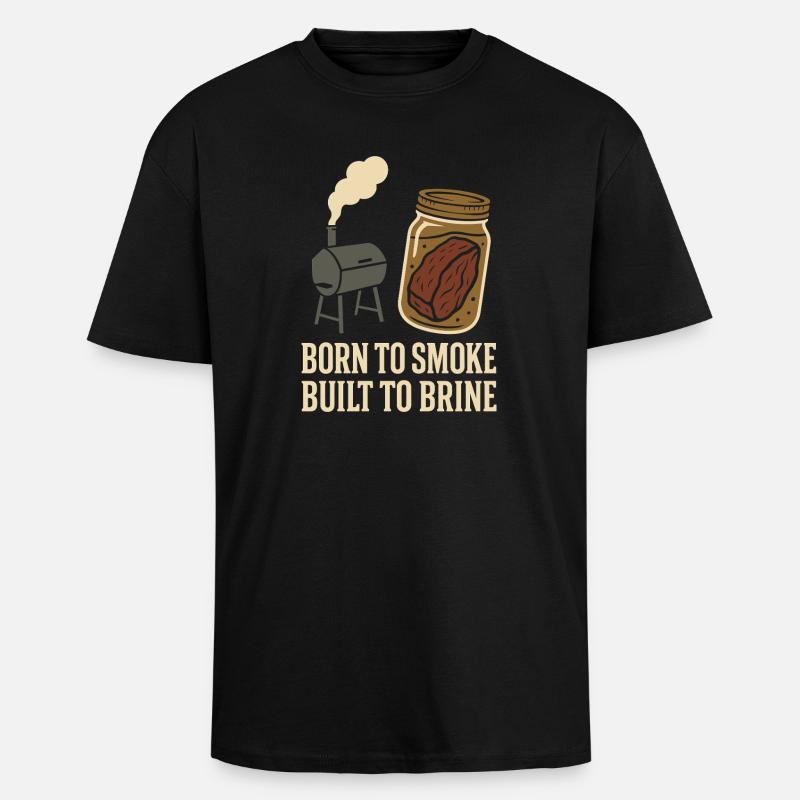 Fumoir à viande Jerky Maker Bbq - T-shirt unisexe oversize épais - noir