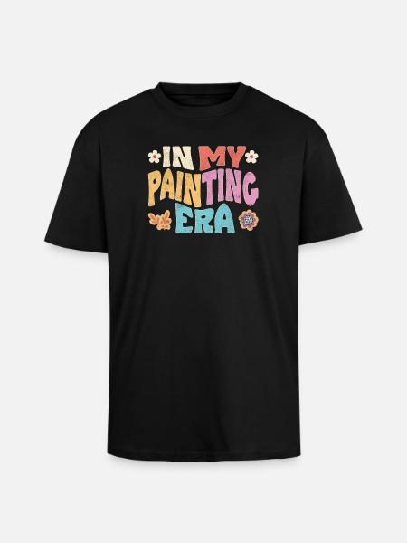 In my painting era - Unisex Oversized Heavyweight T-shirt - black
