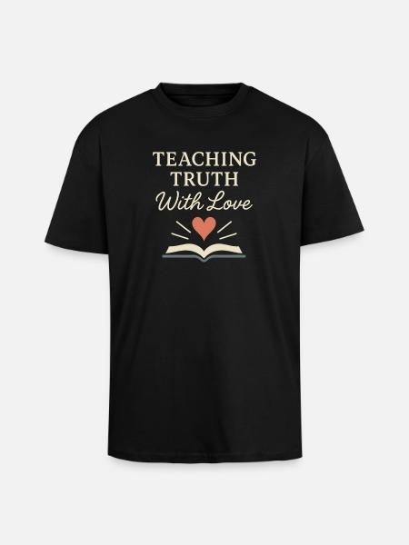 Christlicher Lehrer, Glaubensbasierter - Oversized Heavyweight Unisex T-Shirt - Schwarz