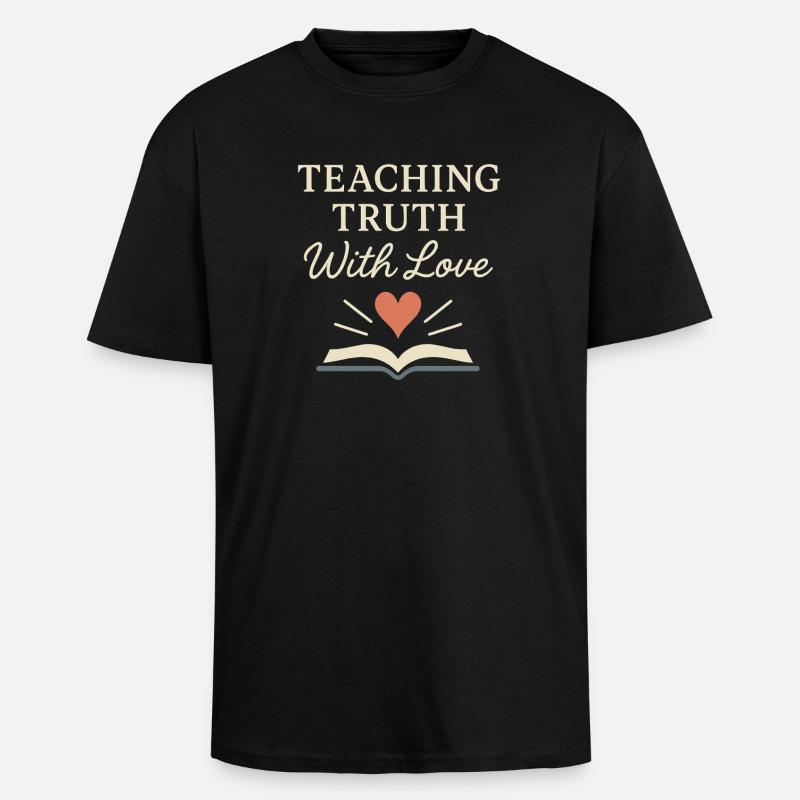 Christlicher Lehrer, Glaubensbasierter - Oversized Heavyweight Unisex T-Shirt - Schwarz