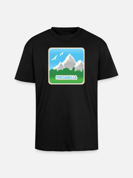 Presanella - Oversized Heavyweight Unisex T-Shirt - Schwarz