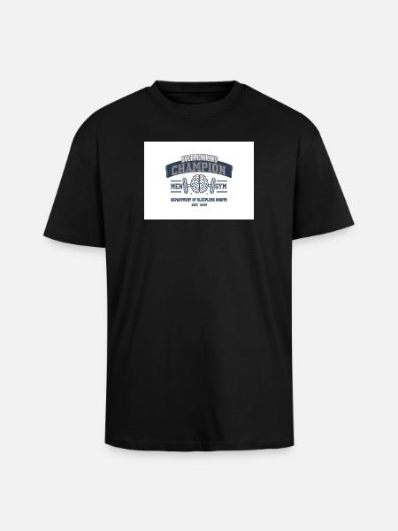 Overthinking Champion Fitnesswitz - Oversized Heavyweight Unisex T-Shirt - Schwarz