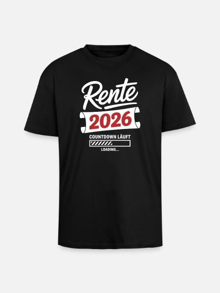 Pension 2026 countdown is on - Unisex Oversized Heavyweight T-shirt - black