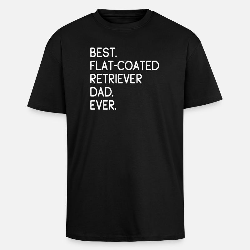 Flat-Coated Retriever - Oversized Heavyweight Unisex T-Shirt - Schwarz